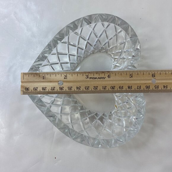 Christopher Stuart Heart Shaped Crystal Decorative Textured Candy Trinket Dish - Picture 6 of 8